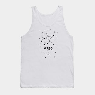 Virgo Zodiac Sign Constellation (Black Print) Tank Top